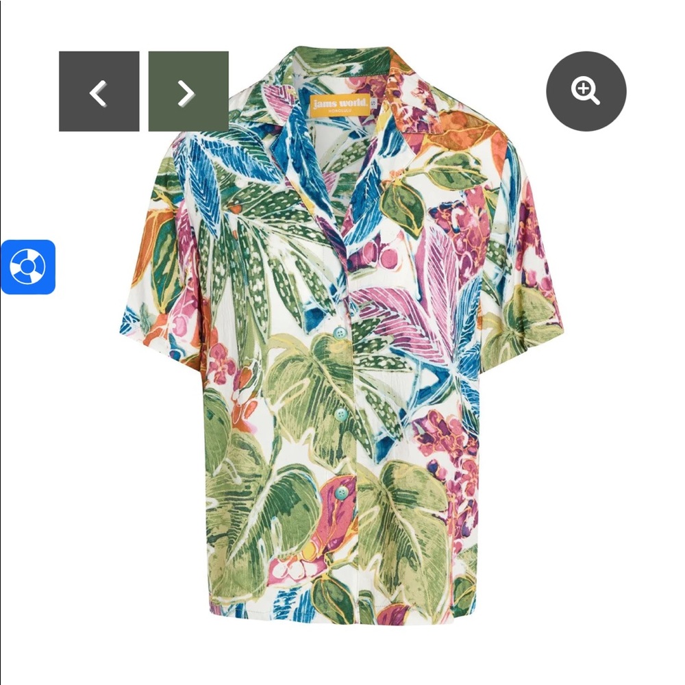 jams world button down hawaiian aloha shirt